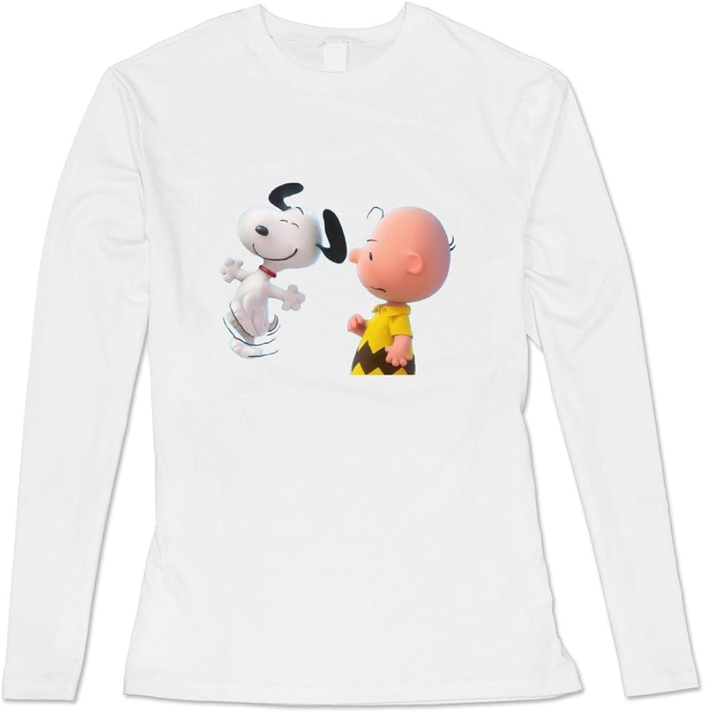 Peanuts 2015 Charlie Brown And Snoopy T Shirt Long Sleeve White For
