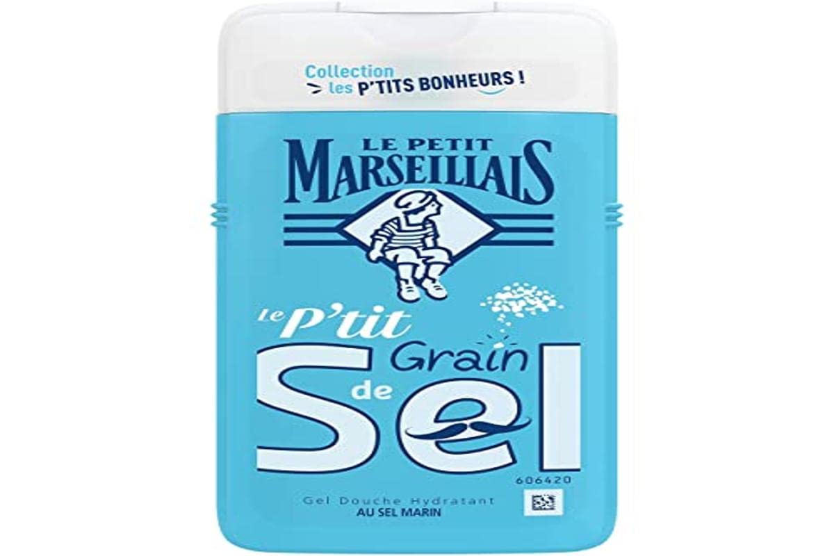 Le Petit Marseillais, Extra Mild Sea Salt Shower Gel (250 ml bottle) - 92% natural ingredients and pH neutral to skin - Fully recyclable bottle