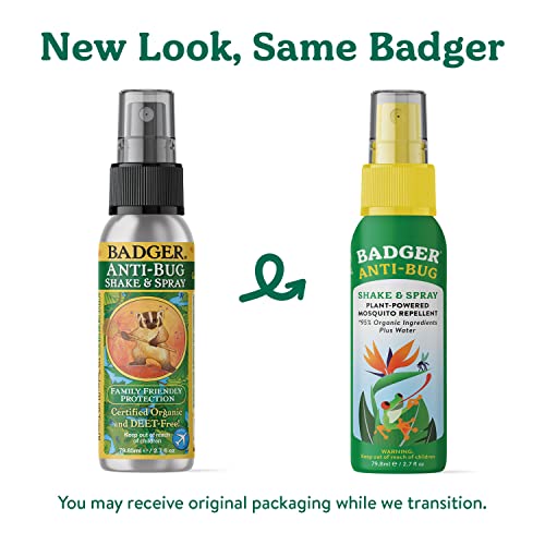 Badger Bug Spray, Organic Deet Free Mosquito Repellent with Citronella