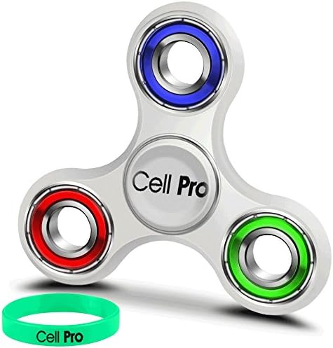 CellPro Fidget Spinner - Tri - Spinner Fidget Toy for Anxiety ADHD (White)