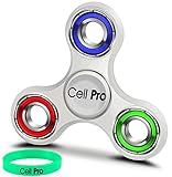 CellPro Fidget Spinner - Tri - Spinner Fidget Toy for Anxiety ADHD (White)