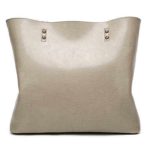 ALARION Women Top Handle Satchel Handbags Shoulder Bag Messenger Tote Bag Purse,Grey,Large