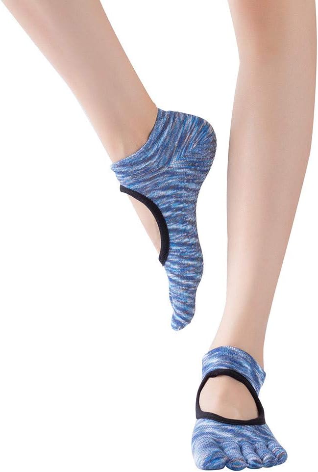 GoldenChuan Women's Yoga Socks Anti Slip Cross Lace Up 5 Finger Yoga Socks Sport Ballet Dance Socks Ladies Socks