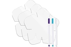 Flutesan 3 Pcs Bowl Cozy Pattern Template 8/10/12 Inch Clear Acrylic Bowl Wrap Sewing Pattern Template with 3 Pieces Water Soluble Pen Batting Quilting Cut on Fold Stencil(Bloom Edge)