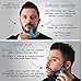 The BEARD NINJA - Beard Shaping Tool Template. Clear Shaper Guide for Lineup & Edging. Transparent Stencil Styling Goatee, Mustache & Neckline + Curve/Step or Straight Cut +Anti-Slip Grip (Blue)