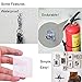 FLEEMY Stainless Steel Hook Endurable Seamless with Super Strong Clear Adhesive Tape for Hanging Photo Frame to Wall Bricks of Kitchen Living Room Bathroom(Pack of 2)