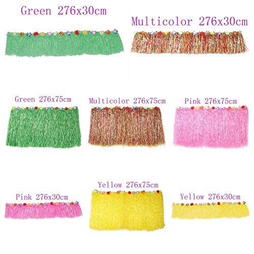 Pushhr Brand New Summer Hawaiian Beach Fringe Plastic Tassels Grass Table Skirt Flower Decor
