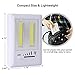 DEWENWILS COB LED Night Light, Battery (Included) Operated Closet Light, Dimmable Cordless Light with Switch, Ultra Bright Nightlight for Shelf, Kitchen, Garage, Under Cabinet, 200 Lumen, 4 Pack