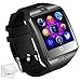 TOPEPOP Bluetooth Smart Watch with Camera SIM Card Slot Pedometer Fitness Tracker Wristwatch Men Women Boys Smartwatch Compatible with Android Smart Phones Samsung Galaxy LG HTC Huawei Motorola Black