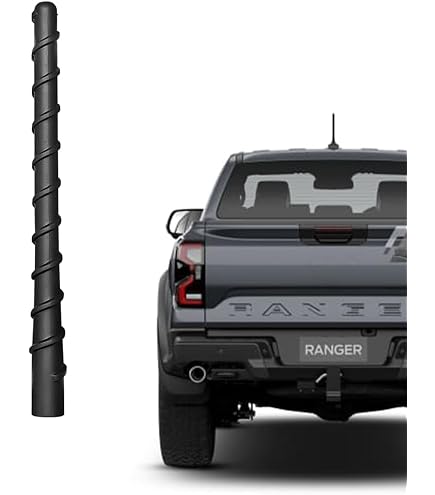 Deez Parts 3.7-Inch Black Carbon Fiber Antenna For Ford Ranger 2019-2024 – AM/FM, Direct Fit