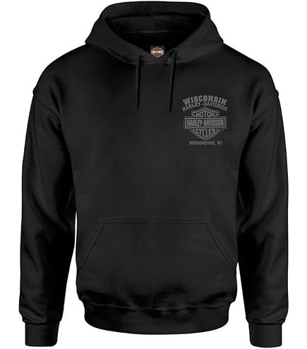 Harley-Davidson Men's Lightning Crest 1/4 Zip Cadet Pullover