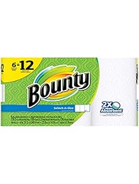 Bounty Select-a-Size Paper Towels, White, Double Roll, 6 Count