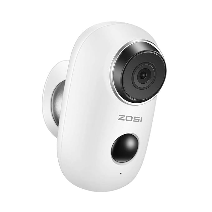 ZOSI 100% Kabellos 720P Wetterfest WLAN Kamera Smart Haus Batterie Überwachungskamera mit PIR Bewegungssensor und TF-Kartensl