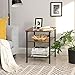 VASAGLE ALINRU End Table, Side Table, Nightstand with 3 Shelves, Bedside Table, Bedroom, Living Room, Simple Assembly, Mesh Shelf, Metal, Industrial Design, Rustic Brown ULET47BX