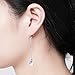 Desimtion 925 Sterling Silver Raindrop Dangle Hypoallergenic Earrings Color Change Crystal For Swarovski