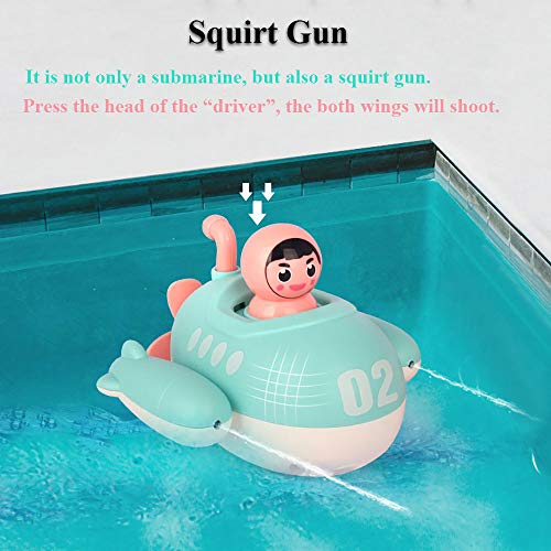 NEXTAKE Kids Bath Toy Submarine Wind Up Submarine Clockwork Floating