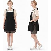 NEWGEM Waterproof Apron with Pockets for Women Cooking Painting Baking Gardening