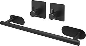 KONKY Toallero Baño Fuerte Adhesivo 40cm/15.75 Pulgadas, Toallero Barra Acero Inoxidable Sin Taladrar, Acabado Pulido Toalla Soporte Toalleros de aro ...