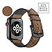 Compatible with Apple Watch Band 49mm 46mm 45mm 44mm, Leather Silicone Hybrid iWatch bands for Men Replacement Loop Vintage Sports iWatch Strap for Series Ultra 10 9 SE, Brown