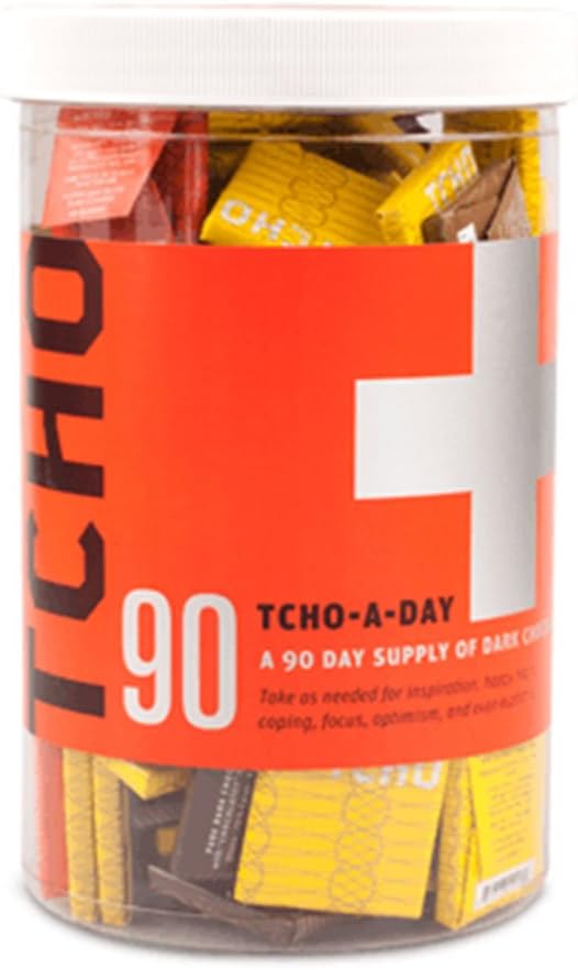 TCHO Chocolate Bar, Tcho-a-Day, 90 Count