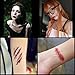 10pcs Fake Bloody Wound Stitch Scar Scab Waterproof Temporary Tattoo Sticker Halloween Masquerade Prank Makeup Props (10pcs S165)
