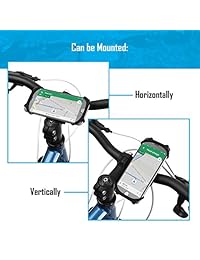 Montaje en bicicleta para teléfono de calidad premium, hecho de silicona antiderrapante duradera Funda para celular titular cuna universal para la mayoría de smartphones y todos los manillares de bicicleta. Seguro y flexible - Silico'