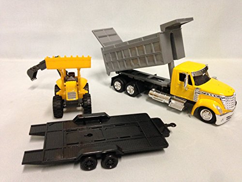 New Ray International Lonestar, Dump Truck w/Wheel Loader 1:43 Scale 18