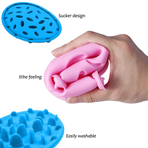 Slow Feed Dog Bowl, PETBABA Interactive Puzzle Nonskid Silicone Dog Food Bowl to Slow Down Eating Green S