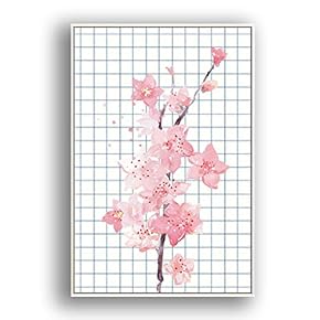 Framed Canvas Wall Art Beautiful Flowers in Grid Giclee Print Gallery Wrap Modern Home Prints Ready to Hang - 16x24 inches
