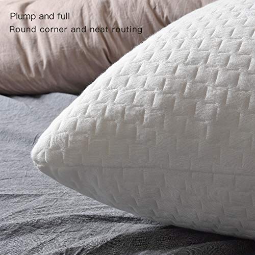 Fond Dream Hypoallergenic Memory Foam Bed Pillow Bamboo Queen Size Ivory Adjustable Loft Shredded Pillow for Home,Hotel Sleeping CertiPUR-US Certified (Single) - 28\'\'x 20\'\'
