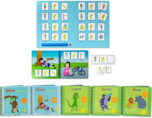 5 Magnetic Gamebooks for speech therapy exercices and language development.