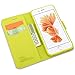iPhone 6S Leather Case,iPhone 6 Leather Case, IPHOX Premium Folio Leather Wallet Case with [Kickstand] [Card Slots] [Magnetic Closure] Flip Notebook Cover Case for iPhone 6/6S (BU&GR/ C)
