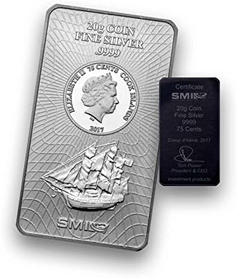 Silver bar coin bars COOK ISLAND - prefreshed with certificate, 4260578490641