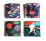 Reusable Snack Bags Sandwich bags Washable Food Safe BPA-free Lead-Free PVC-Free 4 Pack