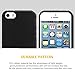 Basse Compatible for case iPhone 5/5s, Simple Style Case Compatible for iPhone SE, Shock-Absorption Bumper, Anti-Scratch, Resist Oil and Easy to Clean, TPU Protection Cover-(Black)