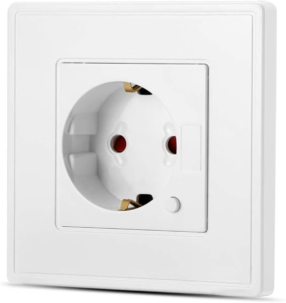 ONEVER Smart Socket Integrado Enchufe WiFi Compatible con Amazon Alexa Google Home App Timer Set EU Plug 10A WiFi Smart Socket Panel de Toma de Corriente