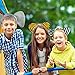 D.Q.Z Jungle Animal Ears Headbands for Kids Zoo Safari Party Supplies Plush Giraffe Tiger Zebra Set of 10