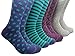 Sock Habit Mens Colorful Patterned Dress Socks - 4 Pair - Blue Green Puple Grey