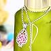 HOUSWEETY Aromatherapy Essential Oil Diffuser Necklace - Drop Locket Pendant,6 Refill Pads