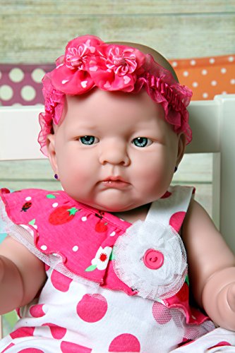 Girl vinyl anatomically correct with detailed baby wrinkles real cute girl doll Washable Berenguer Realistic 18