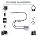 JSAUX Headphone Adapter, 3.5mm Male TRS to Dual 3.5mm Female Stereo Y Splitter for iPhone, Samsung, Tablets, Laptop, PlayStation and More [Grey]