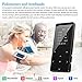 Grtdhx MP3 Player with Bluetooth, 8GB Portable Digital Music Player with FM Radio/Recorder,HiFi Lossless Sound Quality,Music Direct Recording,Expandable up to 128GB TF Card,with Armband, Black