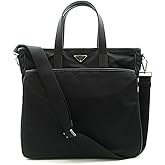 Prada Re-Nylon Tote Bag Black Nylon and Saffiano Leather 2VG033