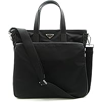 Amazon.com: Prada Midnight Black Quilted Tessuto Chain Designer