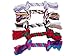 MAKIYO Pet Toys Multicolor Dog Chew Braided Cotton Rope 2 Knot and Cute Rainbow Ball Pet Toy
