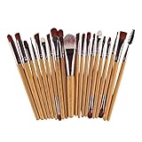 For Beautiful and Sexy Women,Coper  20 pcs Makeup Brush Set tools Make-up Toiletry Kit Wool Make Up Brush Set (Khaki)