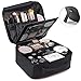 TOPSEFU Travel Makeup Case, Professional Cosmetic Makeup Bag Organizer, Portable Travel Makeup Bag Makeup Case Makeup Train Case with Mirror