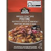 Club House Montreal Steak Spice Poutine Gravy Mix, Flavour From La Grille, No Artificial Colours or Flavours, 42 g