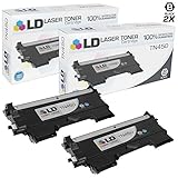 LD © compatible with Brother Set of 2 TN450 High Yield Toner Cartridges for DCP-7060D, DCP-7065DN, HL-2130, HL-2132, HL2230, HL-2240, HL2240D, HL-2242D, HL-2250DN, HL-2270DW, HL-2280DW, Intellifax 2840, Intellifax 2940, MFC-7240, MFC7360N, MFC-7460DN and MFC-7860DW Printers