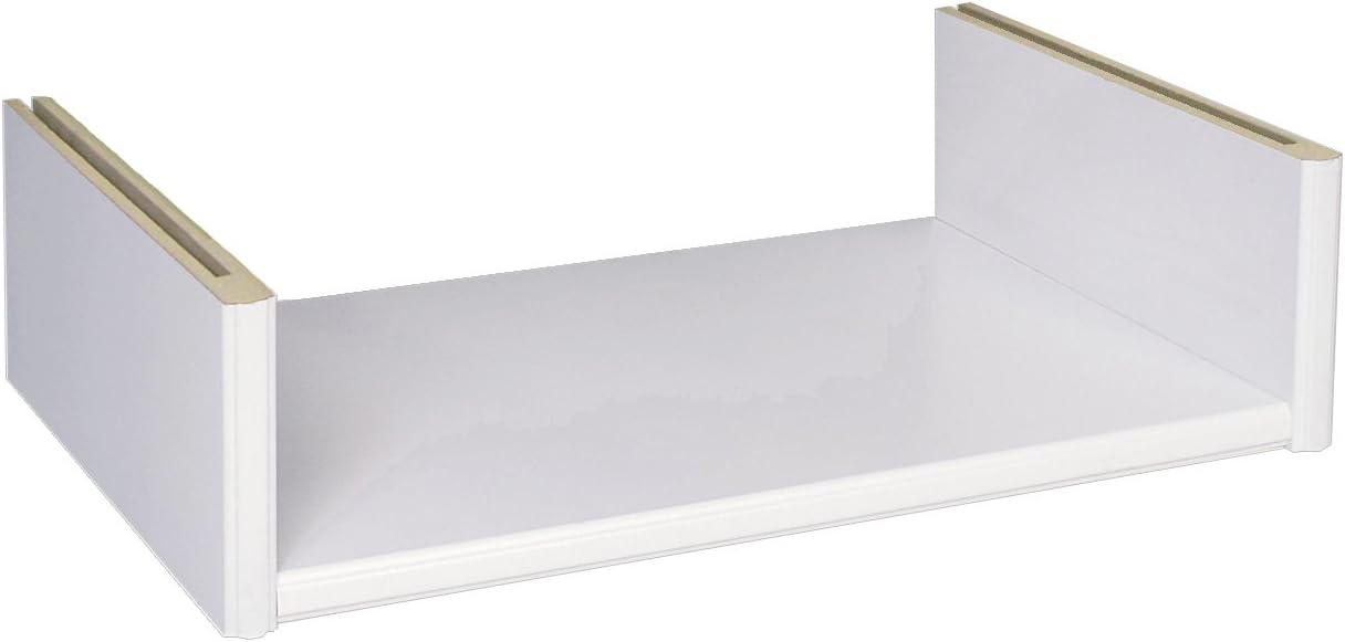 Creative Connectors Modular Floating Wall Shelf - addon to 22" Corner Shelf (White)